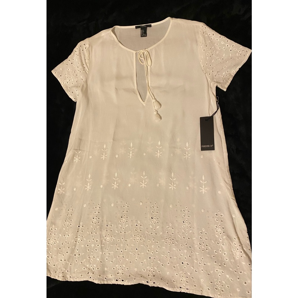 ☀️Forever 21 white dress S NWT